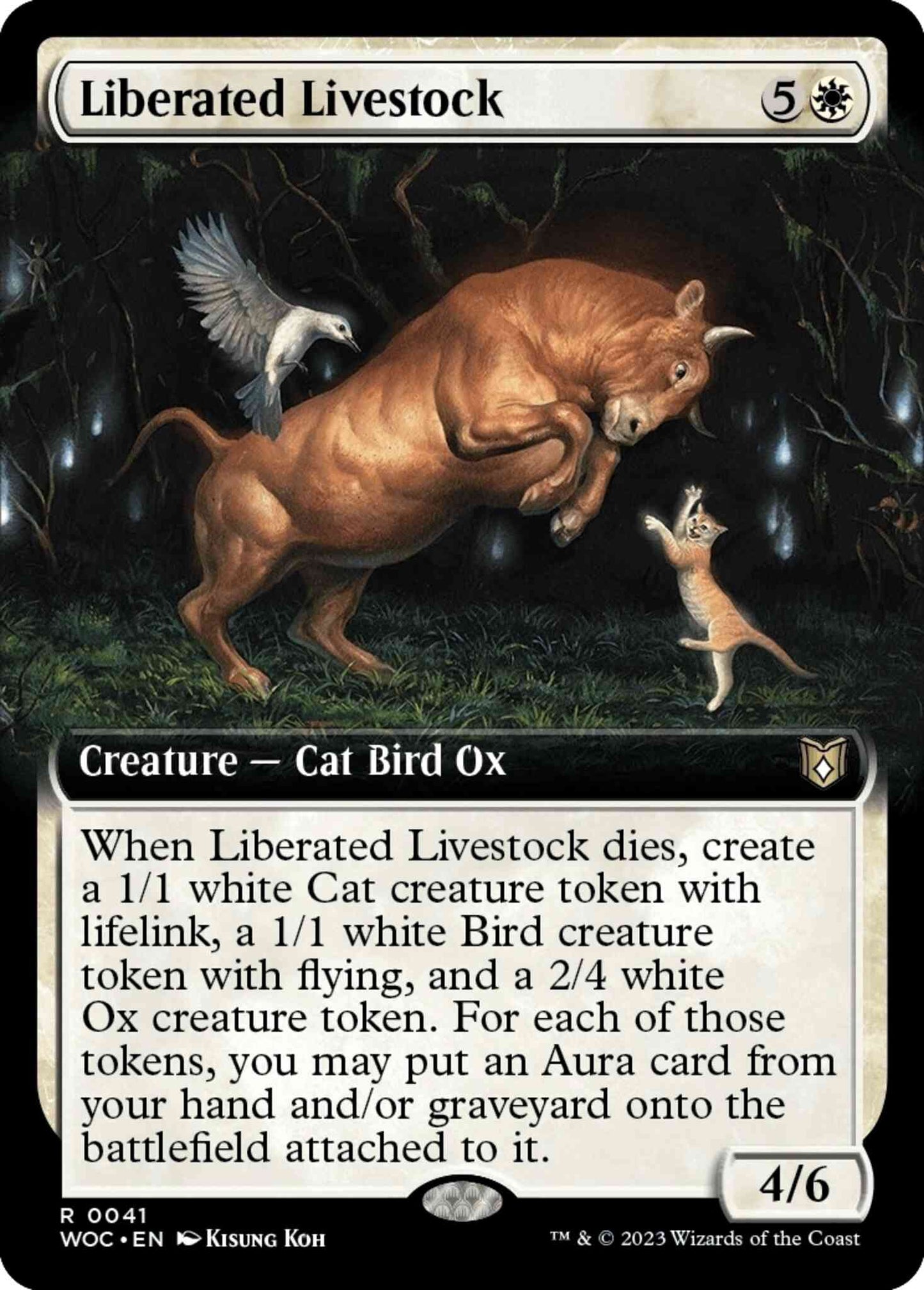 Liberated Livestock [41] [Extended Art] [Wilds of Eldraine: Commander] [Non-Foil]