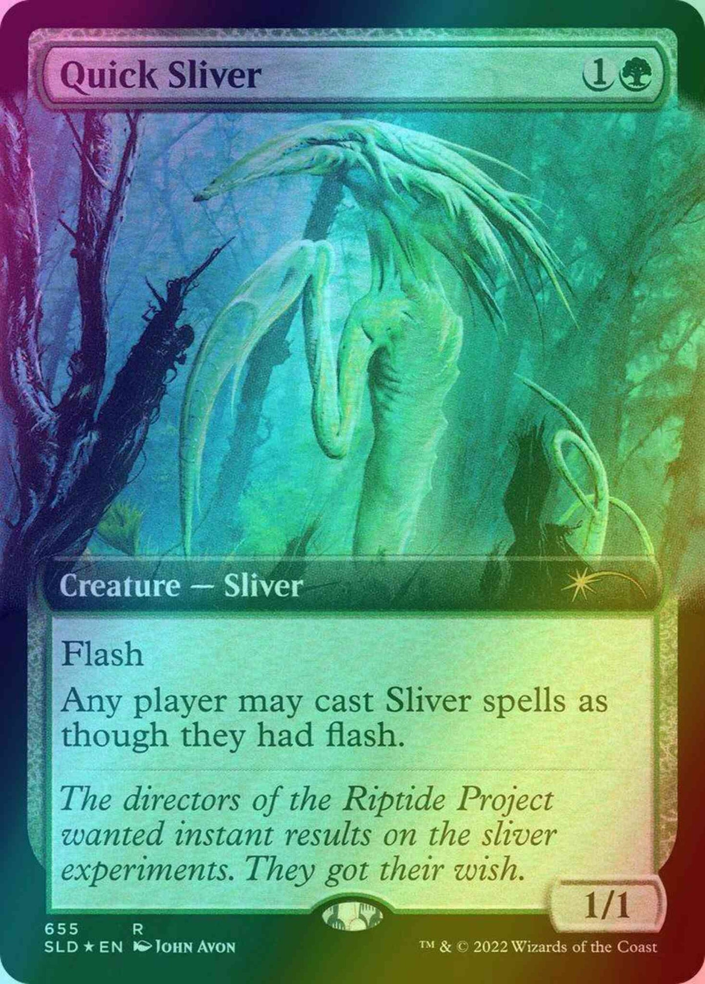 Quick Sliver [0655] [Extended Art] [John Avon] [Secret Lair Drop] [Foil]