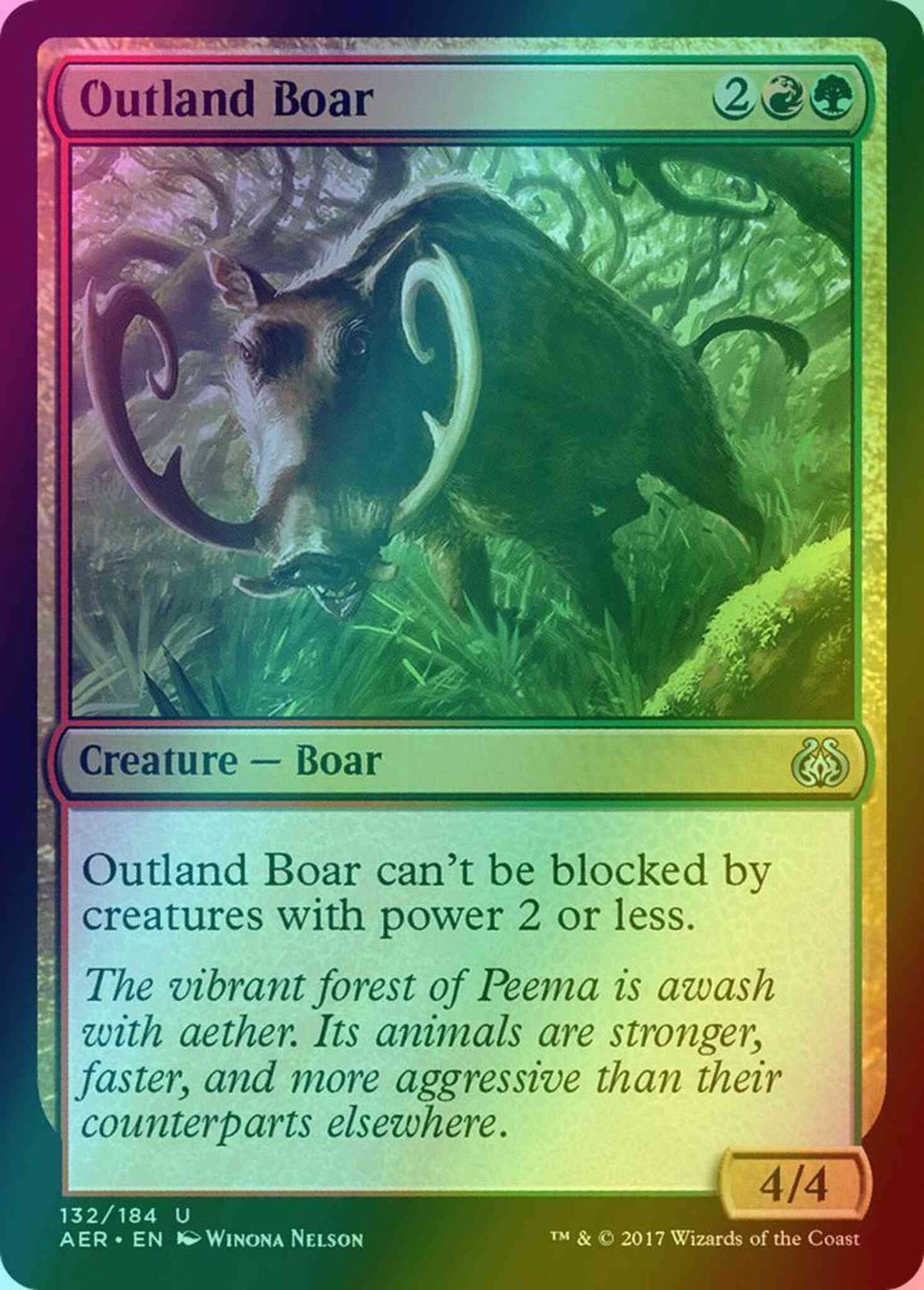 Outland Boar [132] [Aether Revolt] [Foil]