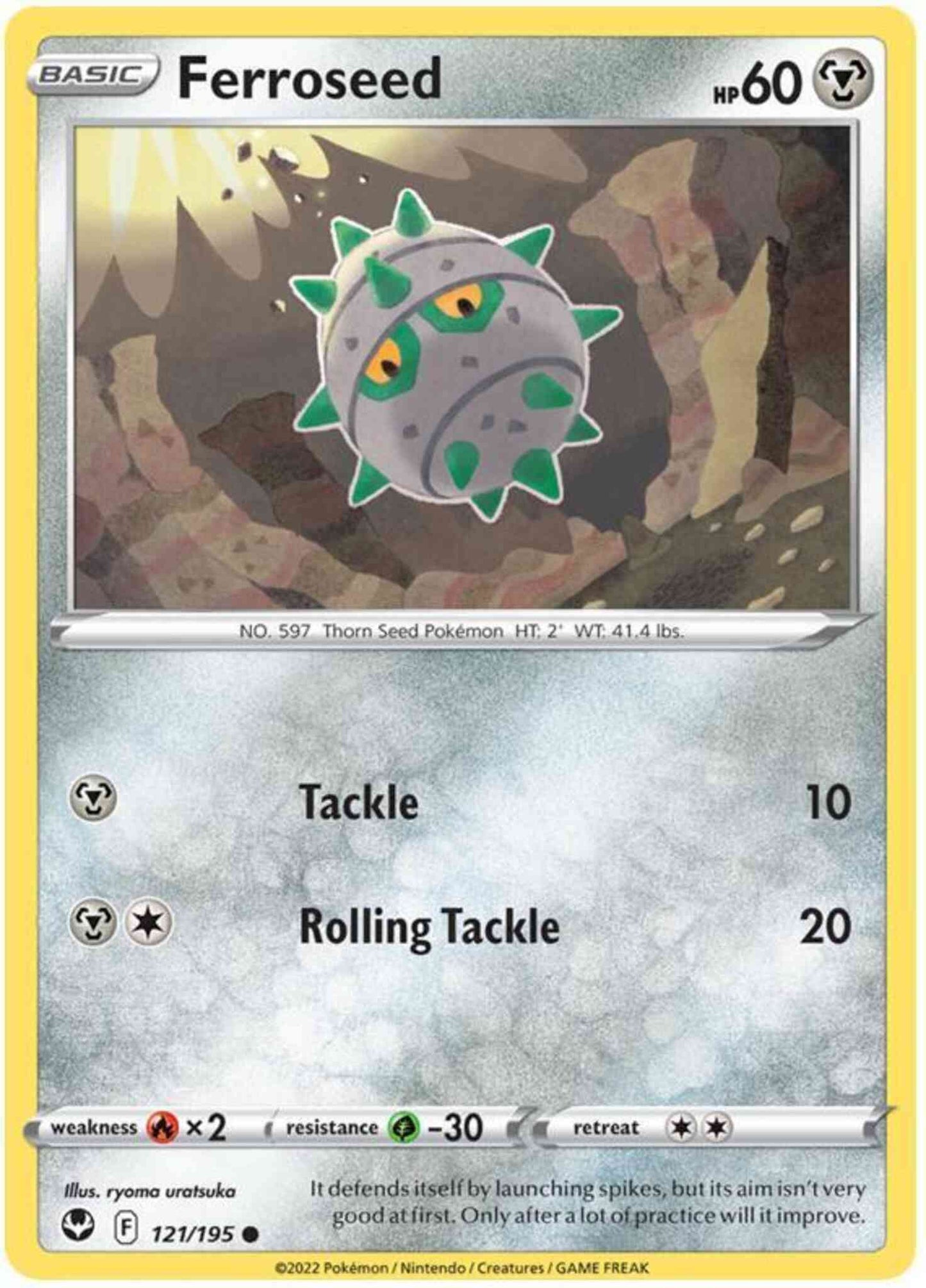 Ferroseed - 121/195 - Common [swsh12-121] [Non-Holo]