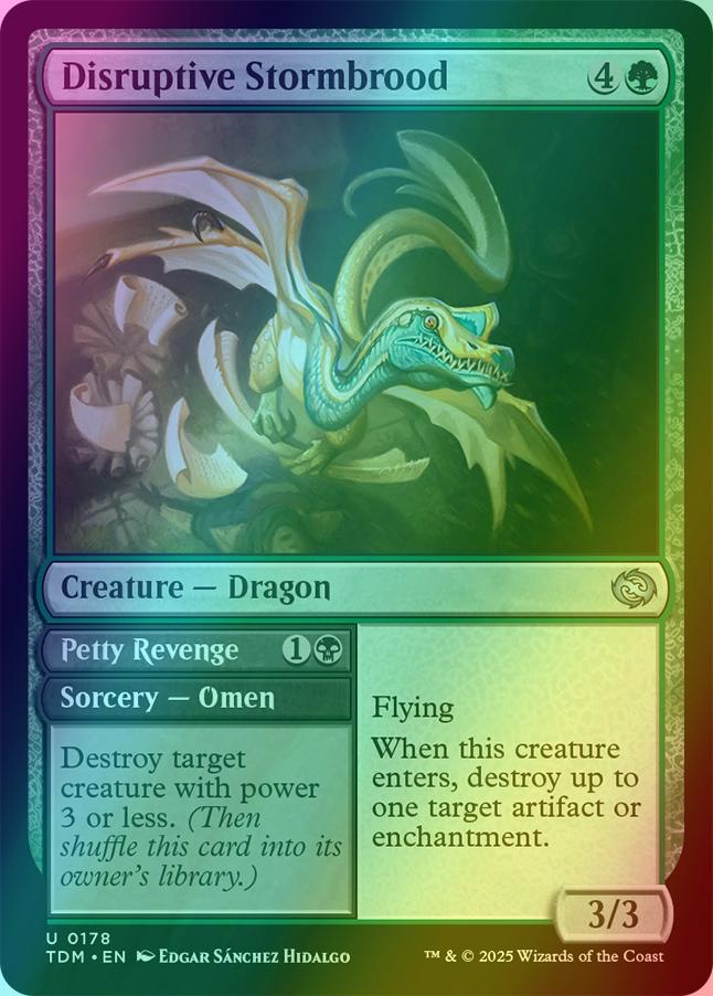 Disruptive Stormbrood // Petty Revenge [178] [Tarkir: Dragonstorm] [Foil]