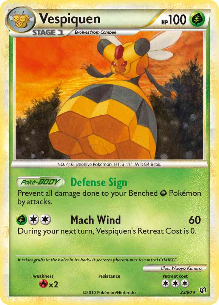 Vespiquen - 23/90 - Rare [hgss3-23] [Non-Holo]
