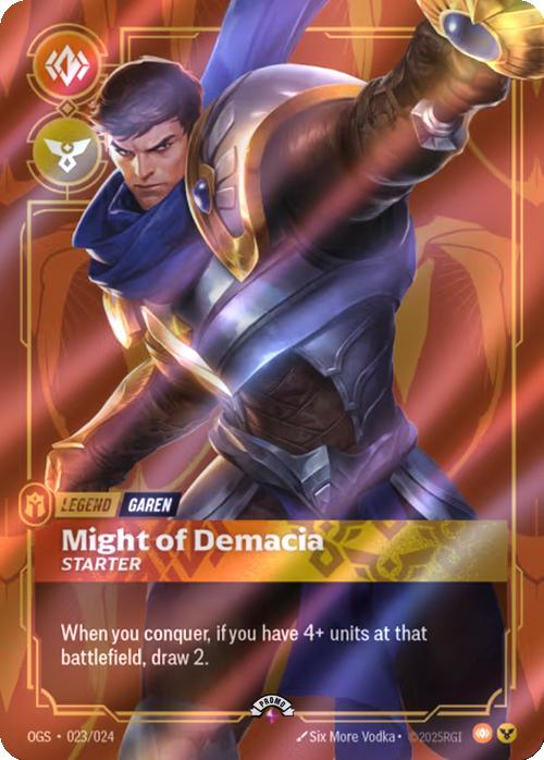 Might of Demacia (Garen) - 023/024 [Riftbound Organized Play Promotional Cards] [Foil]