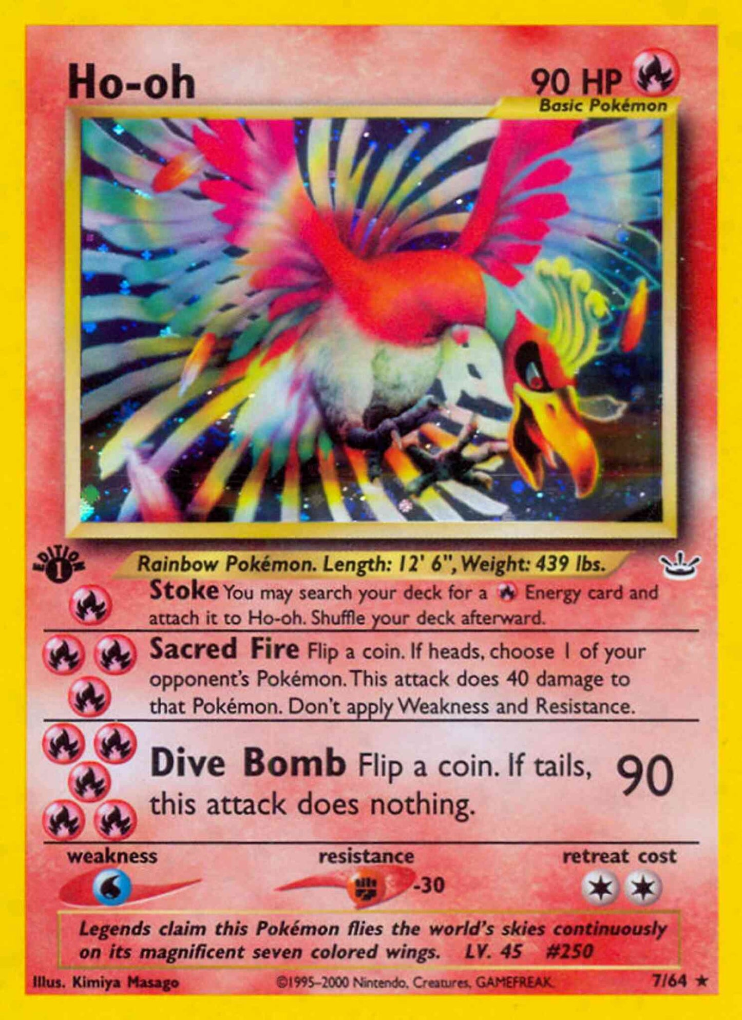 Ho-oh - 7/64 - Rare - 1st Edition [neo3-7] [Holo]