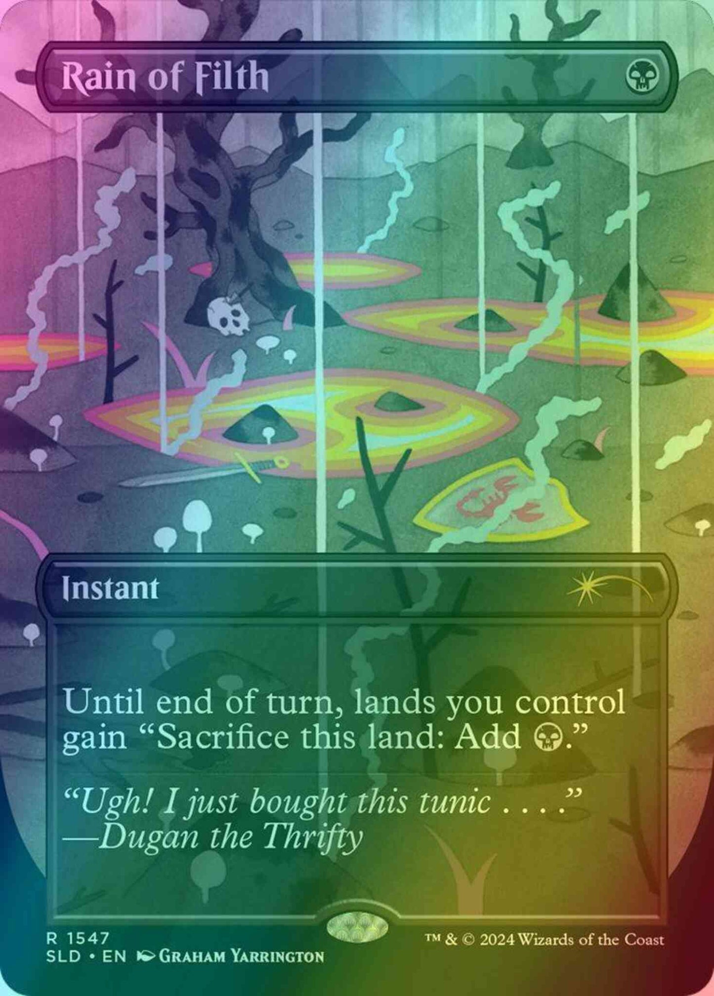 Rain of Filth [1547] [Borderless] [Prismatic Nightmares] [Secret Lair Drop] [Foil]