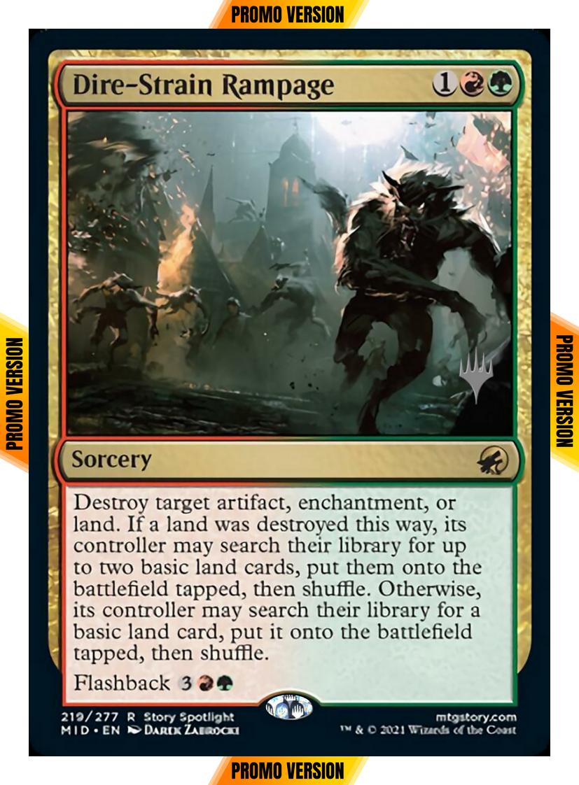 Dire-Strain Rampage [Promo Pack] [219p] [Innistrad: Midnight Hunt Promos] [Non-Foil]