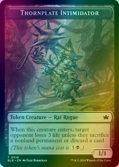 Otter Token (25) // Thornplate Intimidator Token (16) [Bloomburrow: Tokens] [Foil]