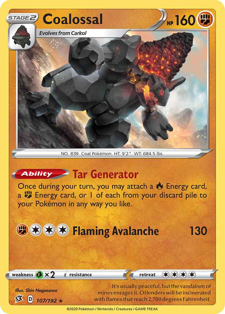 Coalossal - 107/192 - Rare Holo [swsh2-107] [Holo]