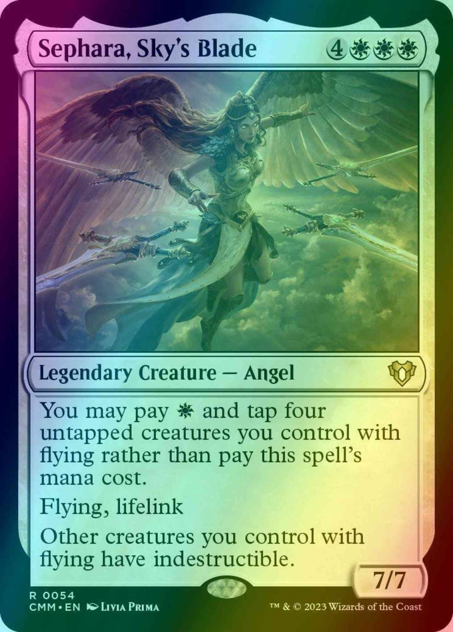 Sephara, Sky's Blade [54] [Commander Masters] [Foil]