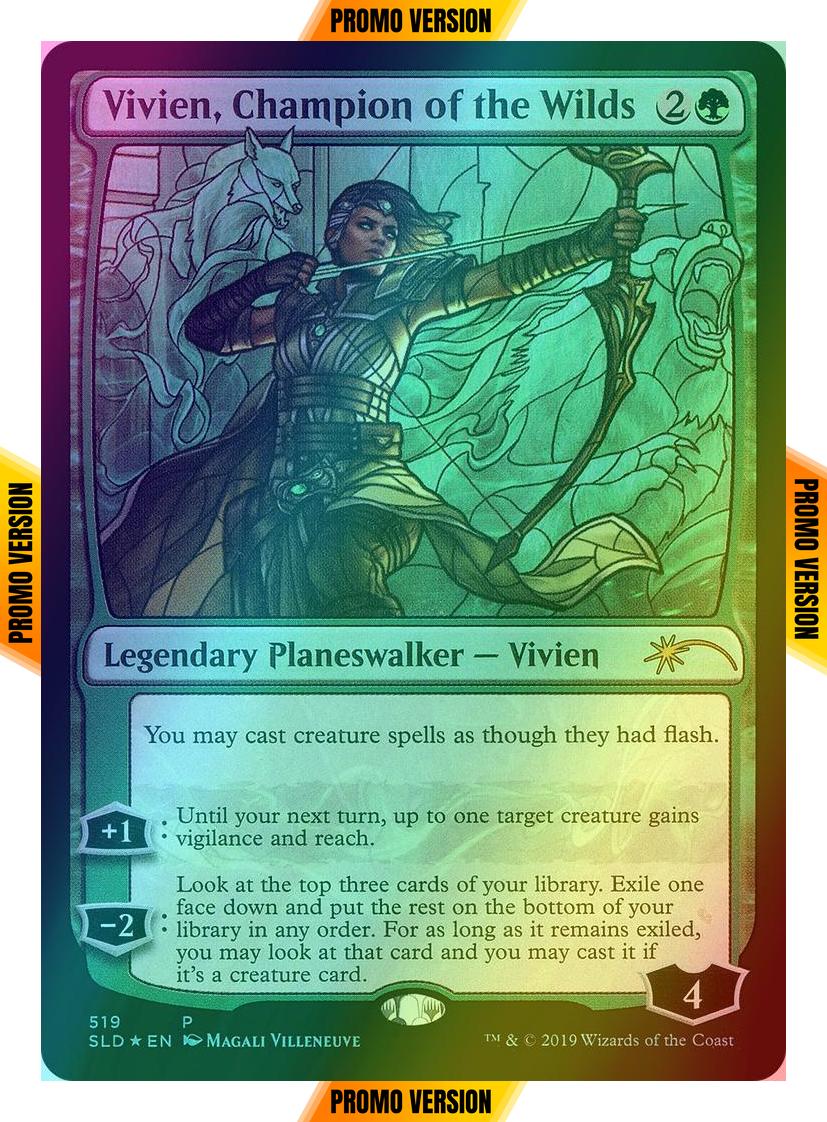 Vivien, Champion of the Wilds [0519] [Stained Glass] [Secret Lair Drop] [Foil]