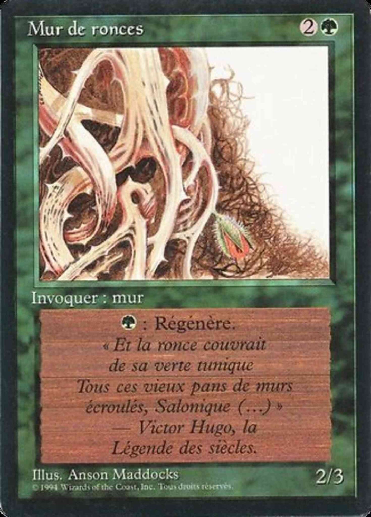 Wall of Brambles - French [224] [Foreign Black Border: French] [Non-Foil]