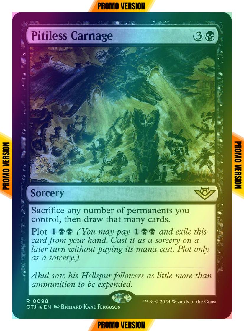 Pitiless Carnage [98s] [Prerelease] [Outlaws of Thunder Junction: Promos] [Foil]