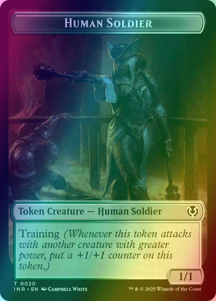 Human Soldier Token (20) // Tamiyo, Field Researcher Emblem (26) [Innistrad Remastered: Tokens] [Foil]