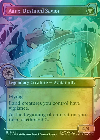 Aang, at the Crossroads // Aang, Destined Savior [346] [Elemental Frame] [Avatar: The Last Airbender] [Foil]