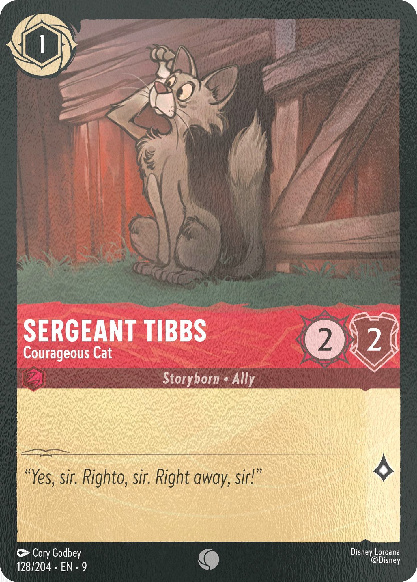 Sergeant Tibbs - Courageous Cat - 128/204 [Fabled] [Cold Foil]