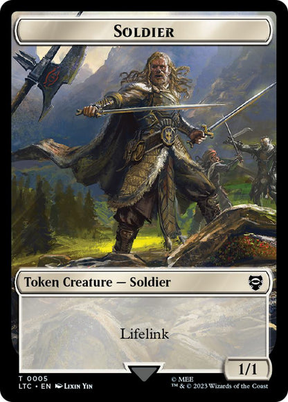 Food Token (10) // Soldier Token (05) [The Lord of the Rings: Tales of Middle-earth: Commander: Tokens] [Non-Foil]