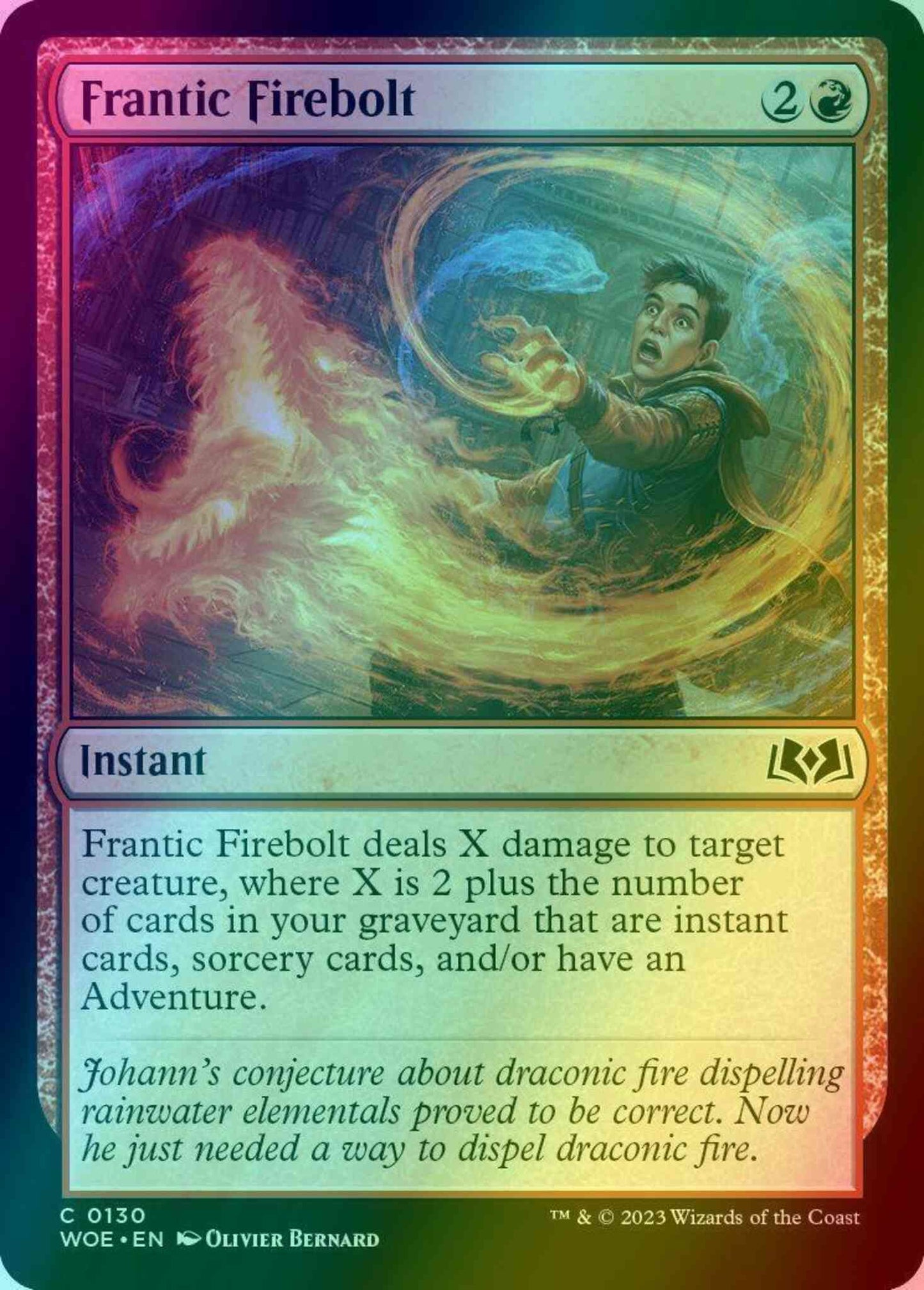 Frantic Firebolt [130] [Wilds of Eldraine] [Foil]