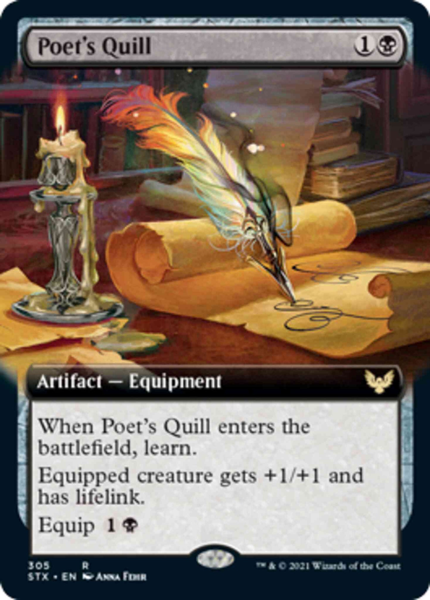 Poet's Quill [305] [Extended Art] [Strixhaven: School of Mages] [Non-Foil]
