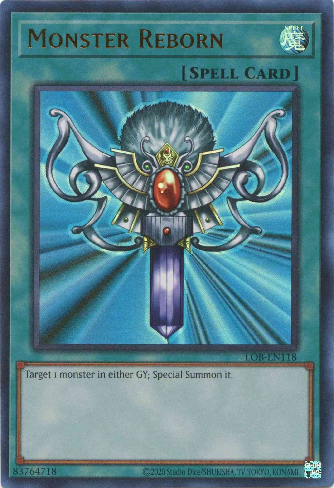 Monster Reborn - 25th Anniversary - LOB-EN118 - Ultra Rare - Unlimited