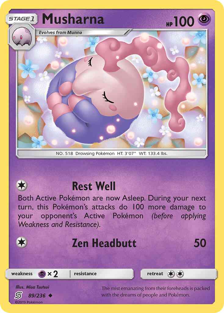 Musharna - 89/236 - Uncommon [sm11-89] [Reverse Holo]