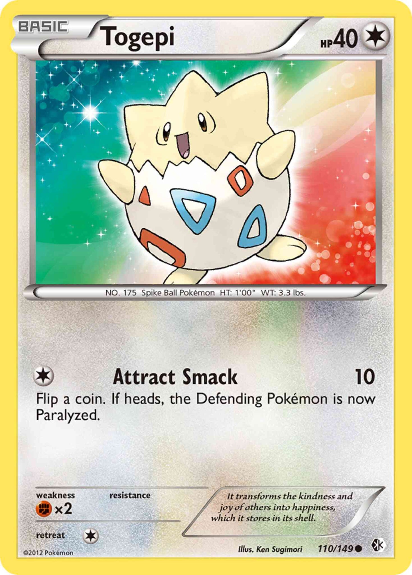 Togepi - 110/149 - Common [bw7-110] [Reverse Holo]