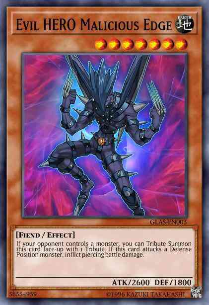 Evil HERO Malicious Edge - GLAS-EN003 - Super Rare - Unlimited