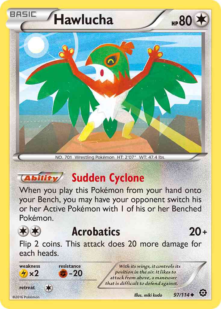 Hawlucha - 97/114 - Uncommon [xy11-97] [Non-Holo]