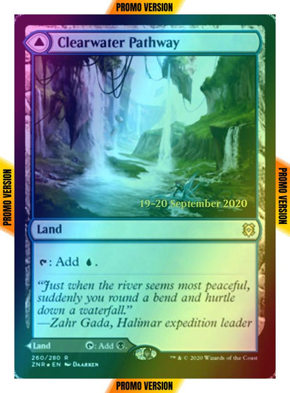 Clearwater Pathway // Murkwater Pathway [Prerelease] [260s] [Zendikar Rising Promos] [Foil]