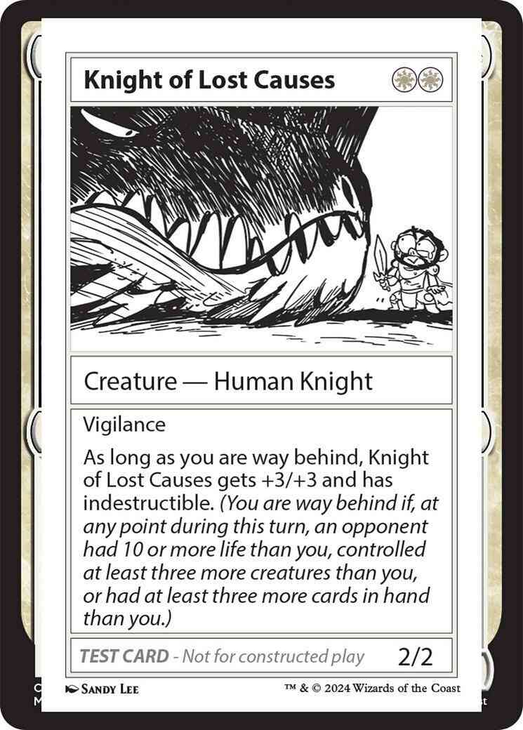 Knight of Lost Causes [282] [Playtest Card] [Mystery Booster 2] [Non-Foil]