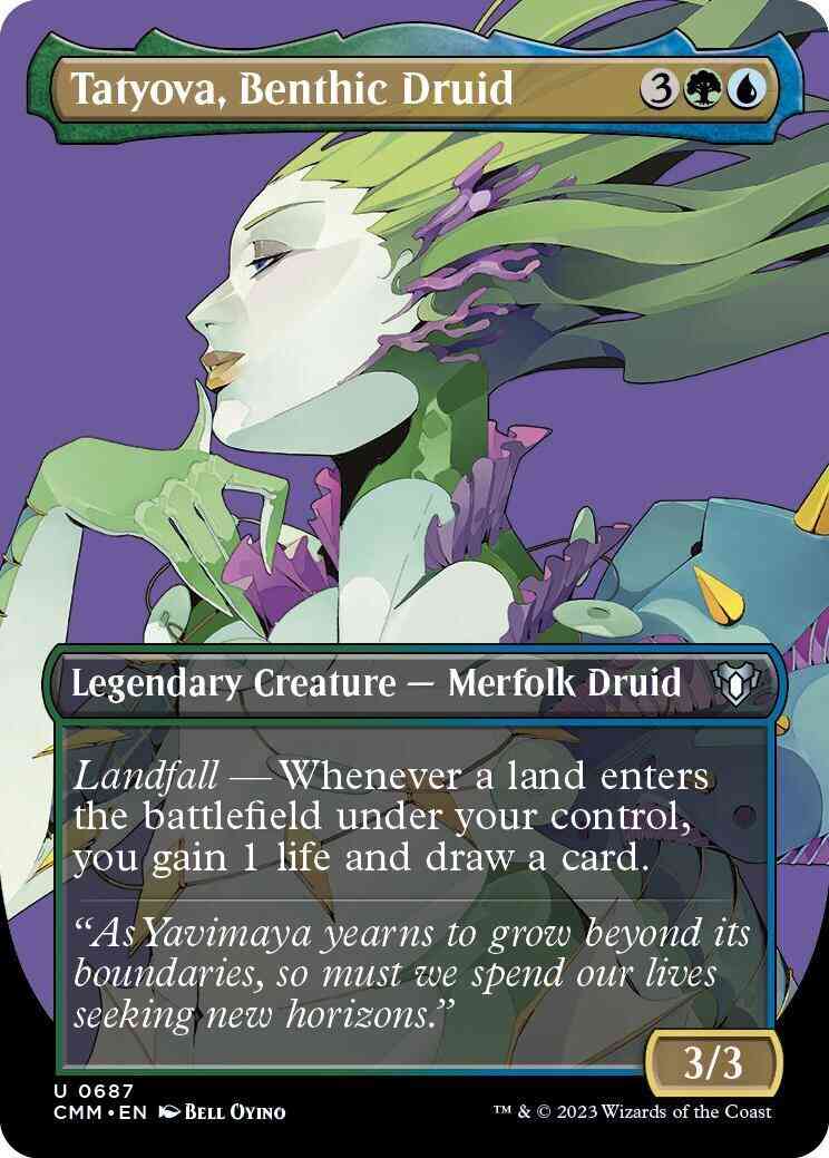 Tatyova, Benthic Druid [687] [Borderless] [Profile] [Commander Masters] [Non-Foil]