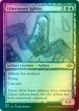 Ethersworn Sphinx [364] [Sketch Showcase] [Modern Horizons 2] [Foil]