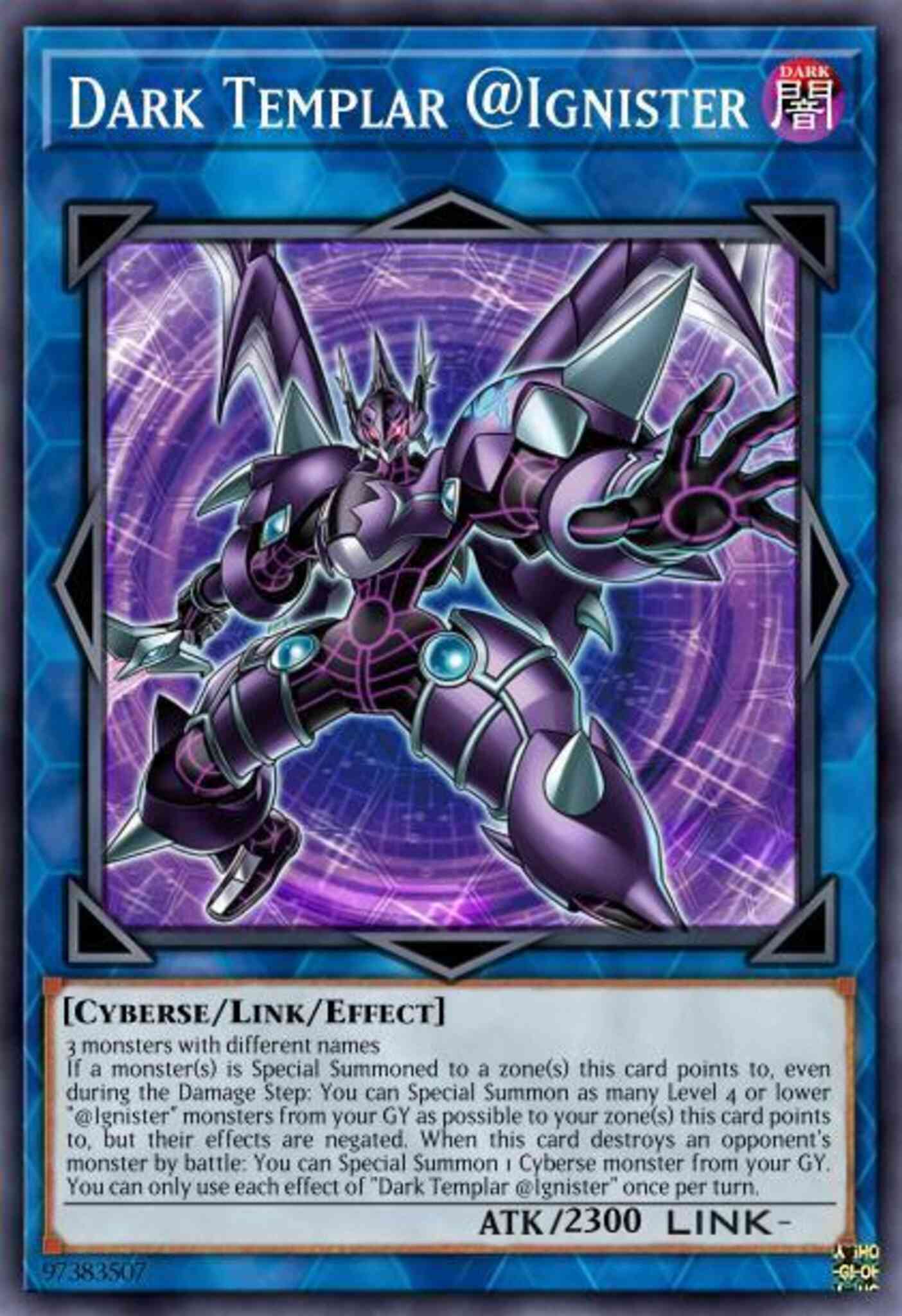 Dark Templar @Ignister - IGAS-EN045 - Ultra Rare - 1st Edition