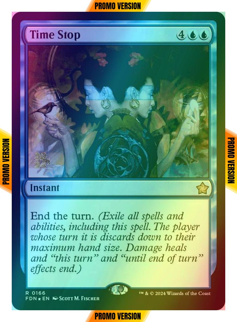 Time Stop [166s] [Prerelease] [Foundations: Promos] [Foil]