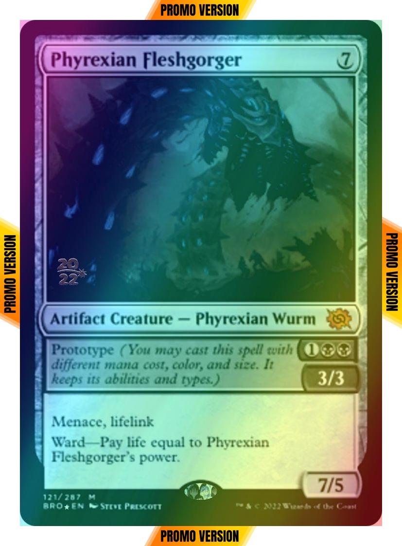 Phyrexian Fleshgorger [121s] [Prerelease] [The Brothers' War: Promos] [Foil]