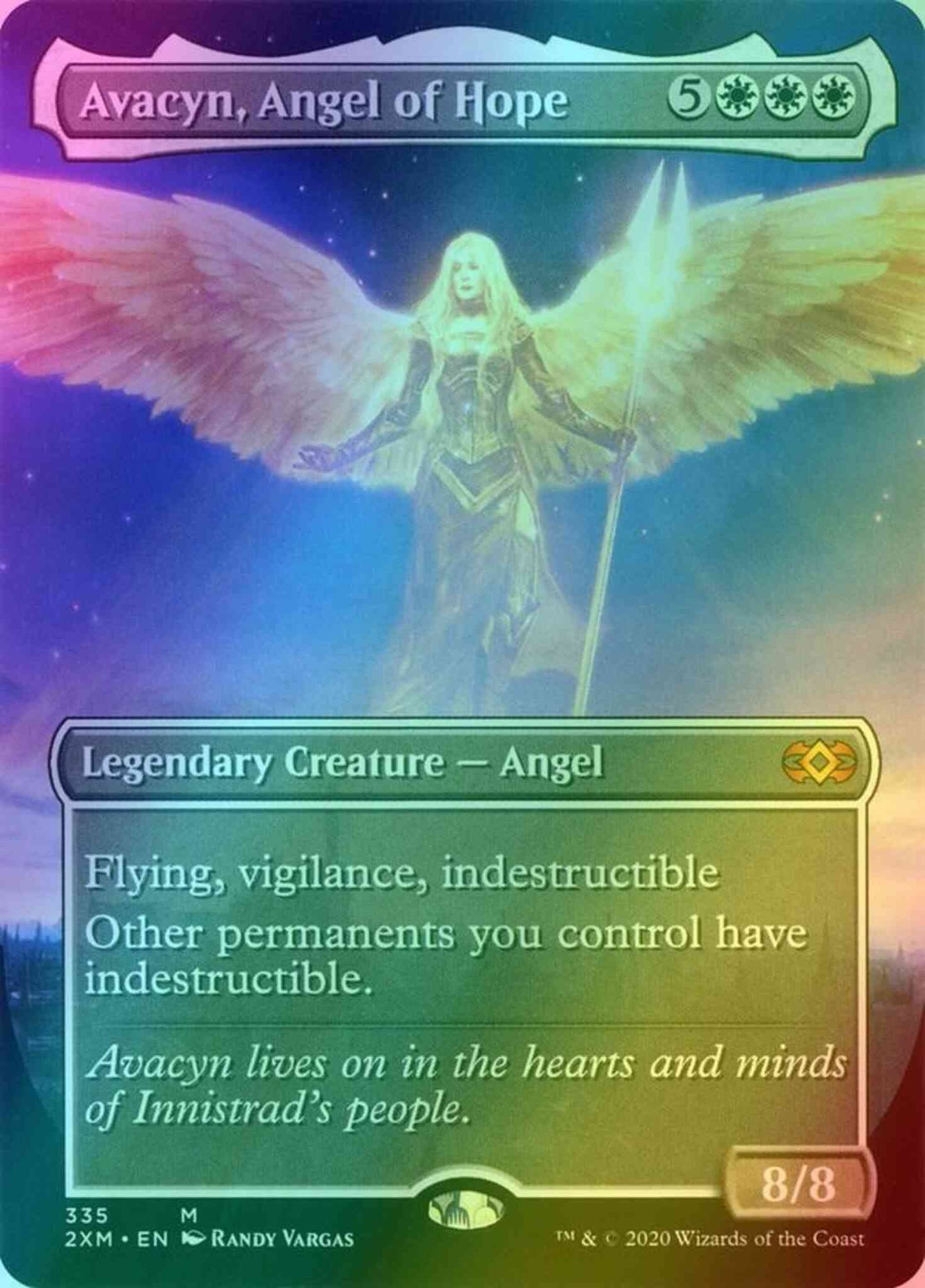 Avacyn, Angel of Hope [335] [Borderless] [Double Masters] [Foil]