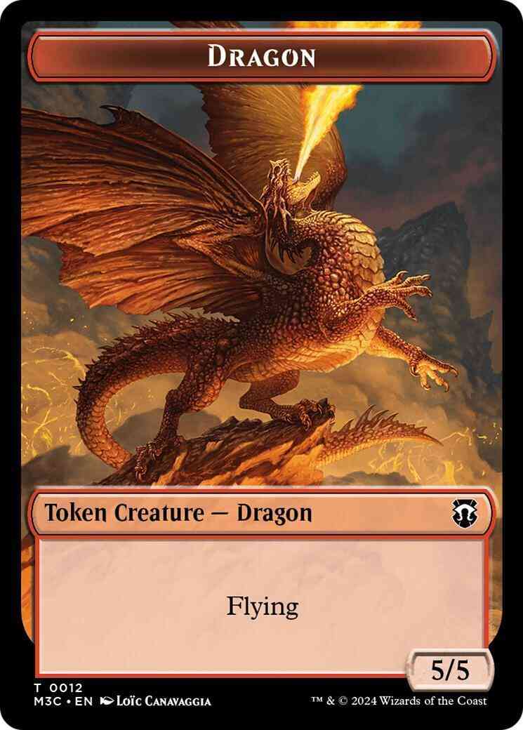 Dragon Token (12) // Treasure Token (34) [Modern Horizons 3: Commander: Tokens] [Ripple Foil/Non-Foil]