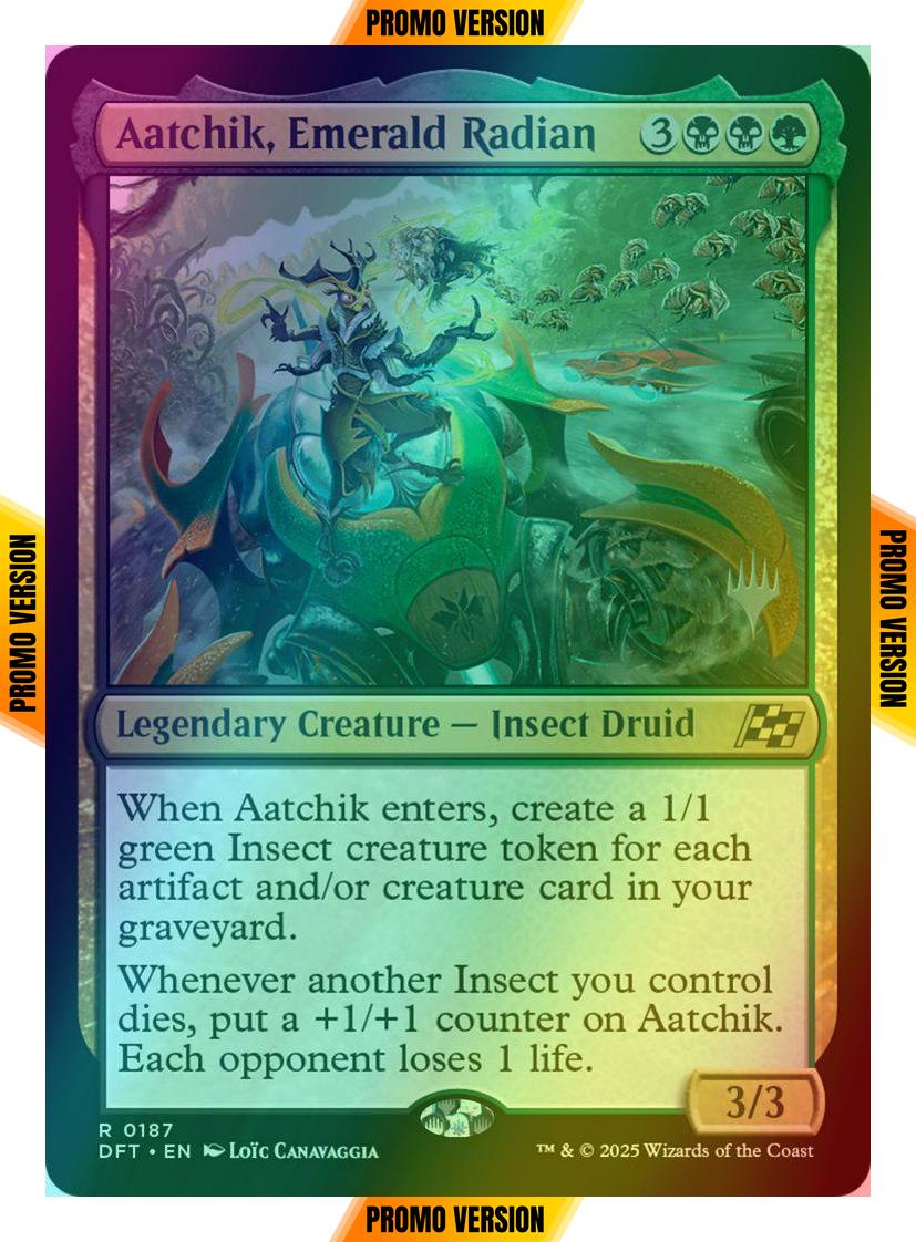 Aatchik, Emerald Radian [187p] [Promo Pack] [Aetherdrift: Promos] [Foil]