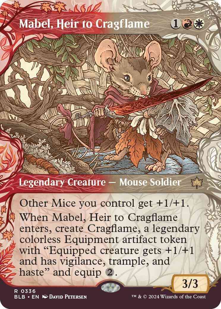 Mabel, Heir to Cragflame [336] [Woodland Showcase] [Bloomburrow] [Non-Foil]