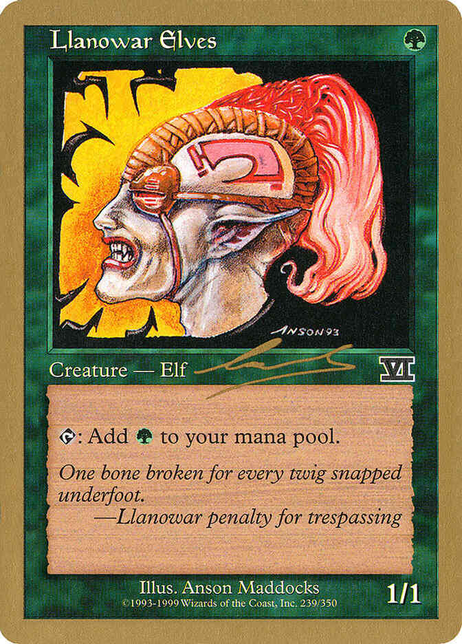 Llanowar Elves [nl239] [Nicolas Labarre] [239] [World Championship Decks 2000] [Non-Foil]