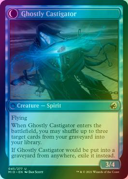 Covetous Castaway // Ghostly Castigator [45] [Innistrad: Midnight Hunt] [Foil]