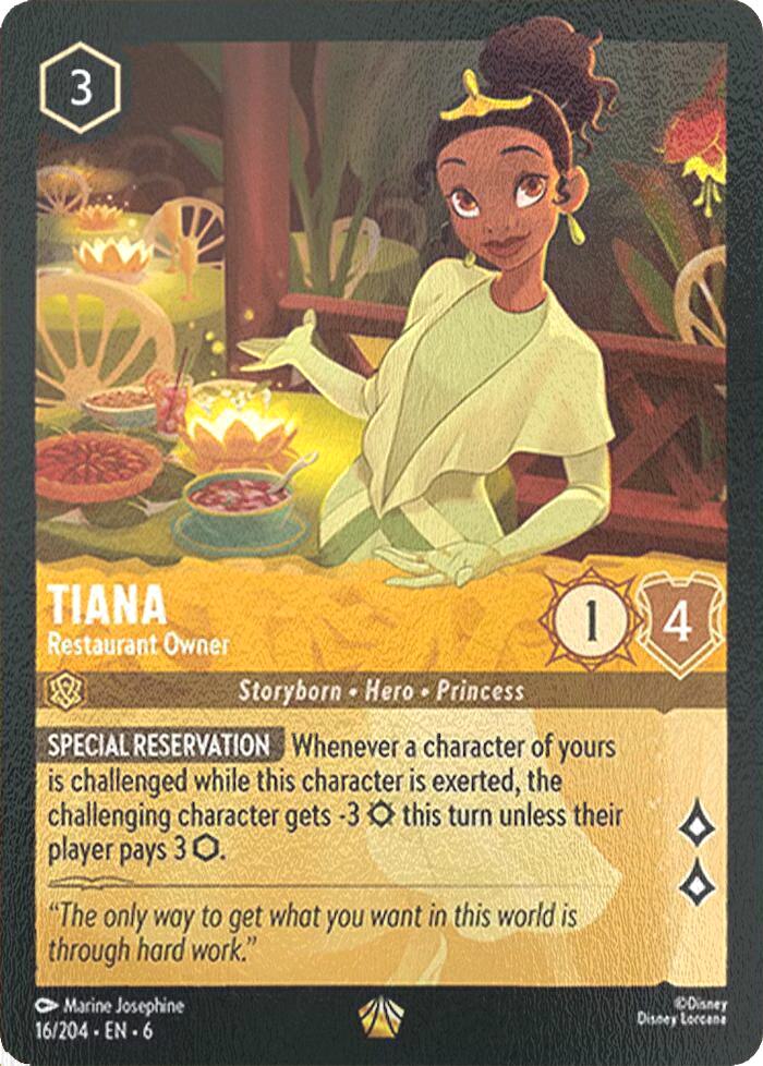 Tiana - Restaurant Owner - 16/204 [Azurite Sea] [Cold Foil]