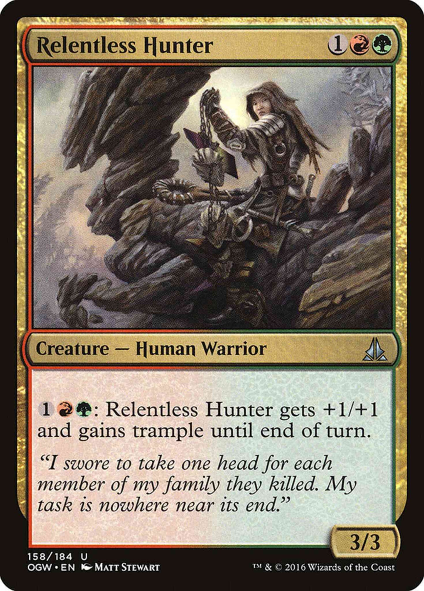 Relentless Hunter [158] [Oath of the Gatewatch] [Non-Foil]
