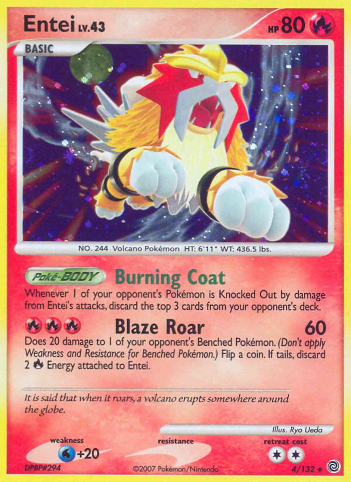 Entei - 4/132 - Rare Holo [dp3-4] [Holo]