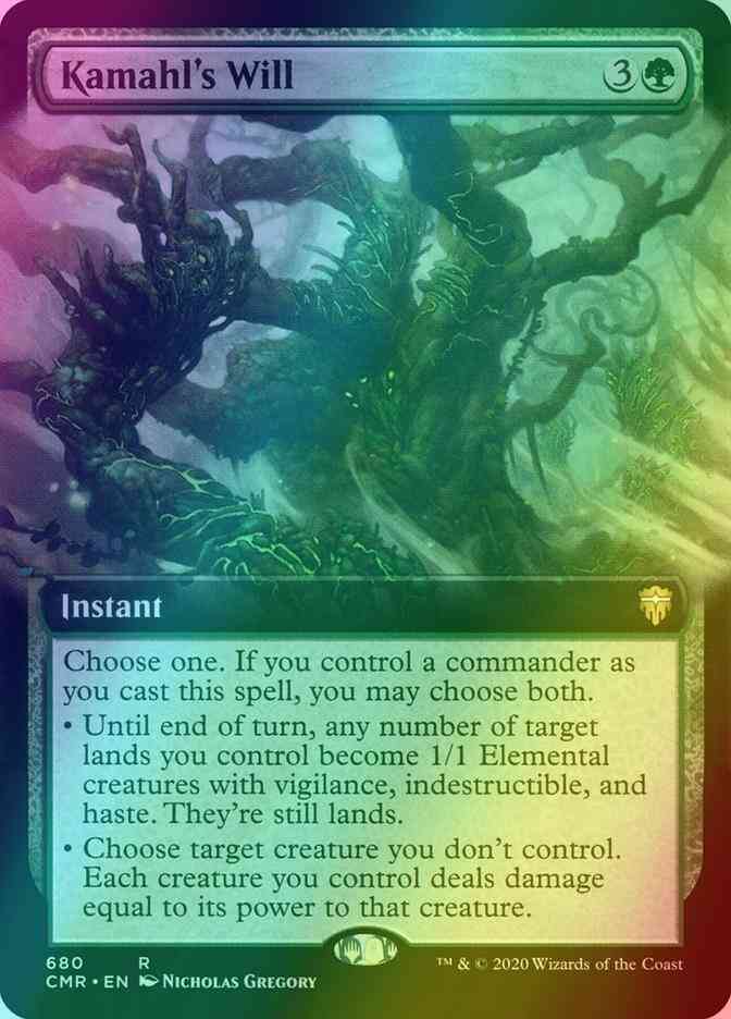 Kamahl's Will [680] [Extended Art] [Commander Legends] [Foil]