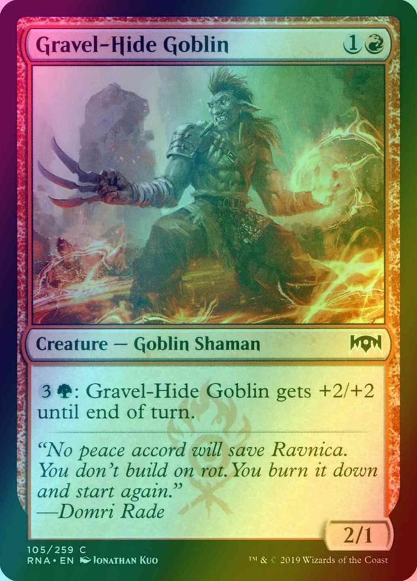 Gravel-Hide Goblin [105] [Ravnica Allegiance] [Foil]