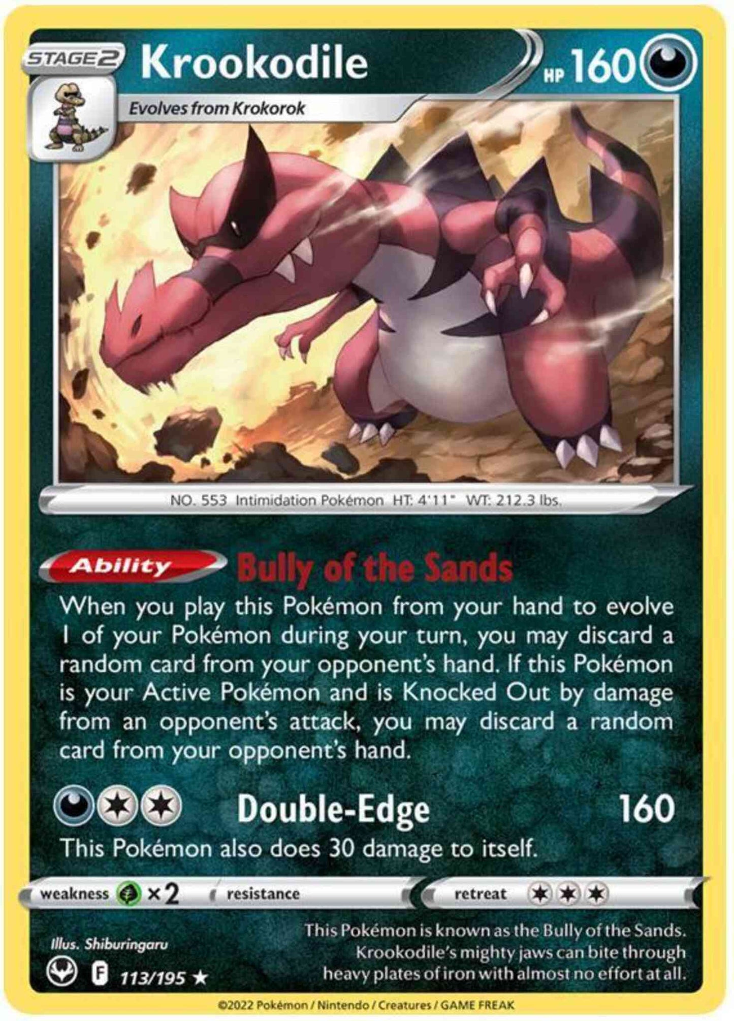Krookodile - 113/195 - Rare Holo [swsh12-113] [Holo]