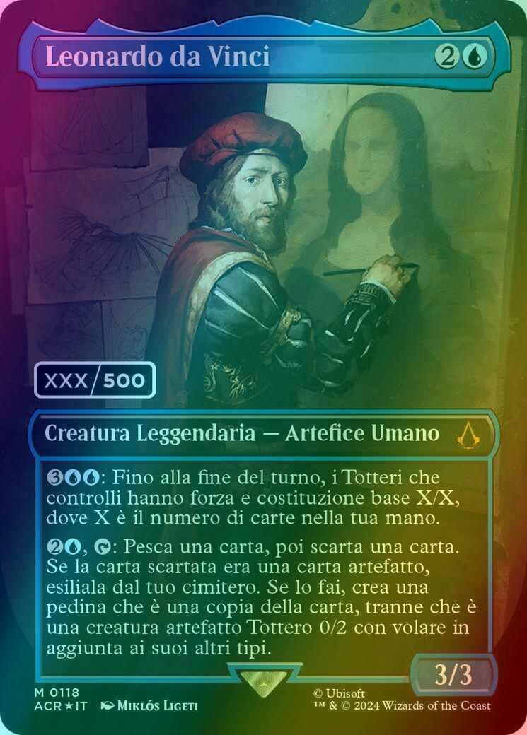 Leonardo da Vinci - Italian - Serial Numbered [118z] [Borderless] [Assassin's Creed] [Foil]