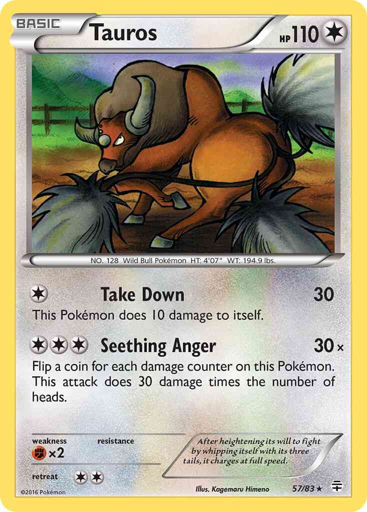 Tauros - 57/83 - Rare [g1-57] [Non-Holo]