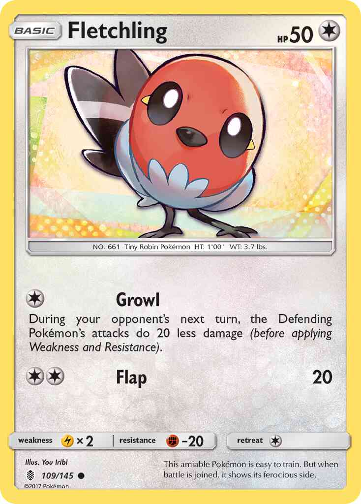 Fletchling - 109/145 - Common [sm2-109] [Reverse Holo]