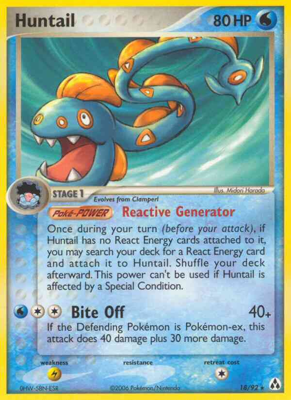 Huntail - 18/92 - Rare [ex12-18] [Non-Holo]